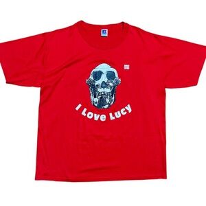 I Love Lucy 1990 Ensi Russell Athletic Vintage Red T-Shirt, Men's XL